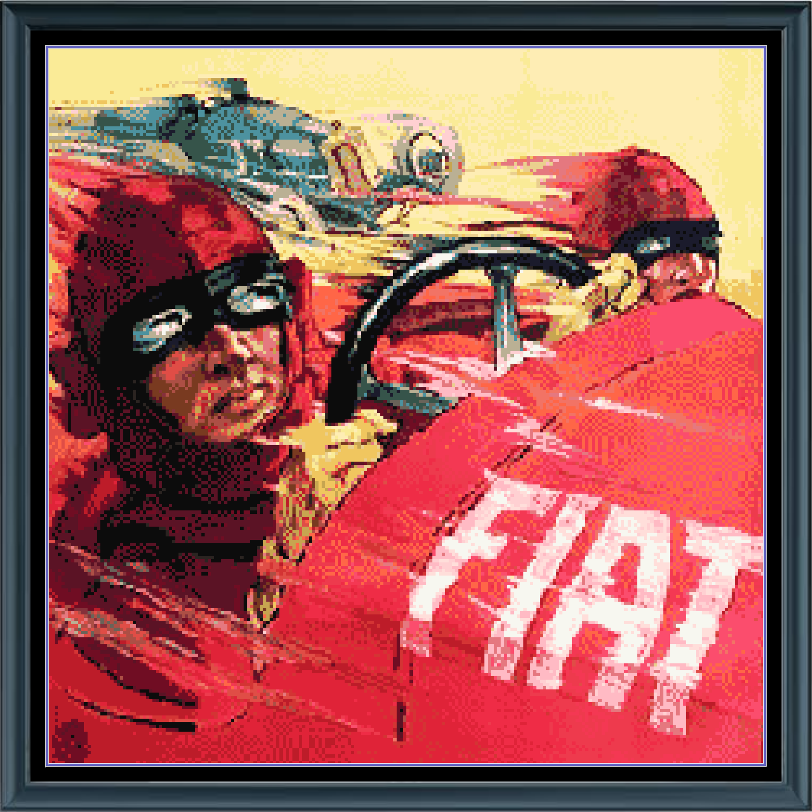 Stitching Jules Design Cross Stitch Pattern Vintage Car Auto Race F1 Sports Full Coverage Counted Cross Stitch Pattern Digital Download